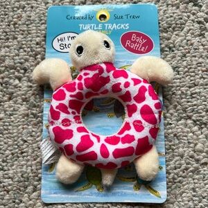 Turtle Tracks Baby Rattle